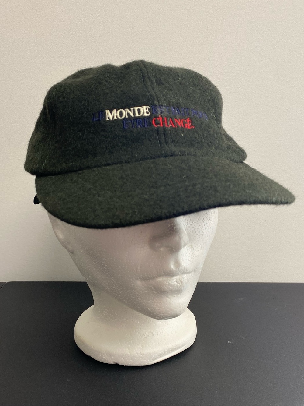 Vintage ‘’The World is made to be changed’’ Wool Cap